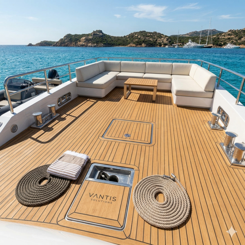 Faux Teak EVA Boat Flooring