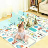 Foldable XPE Foam Baby Play Mat Non-Toxic Crawling Mat with Animal Print for Indoor & Outdoor Hard Floors Camping & Exercise Use vantis (14) Non-Toxic Folding Kids Portable Cartoon Printed Mat XPE Foam Crawling Baby Foldable Play Mat XPE Mat