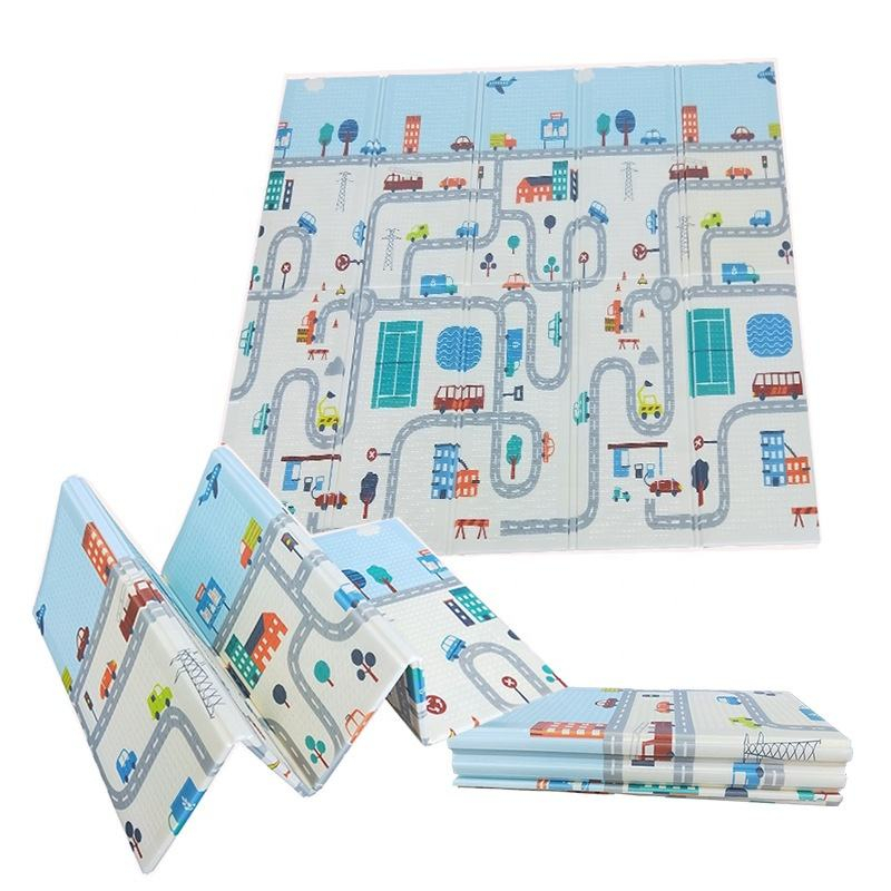 Foldable XPE Foam Baby Play Mat Non-Toxic Crawling Mat with Animal Print for Indoor & Outdoor Hard Floors Camping & Exercise Use vantis (5) Hot Selling Foldable Foam Playmat Children Crawling Educational Foam Baby Play Mat