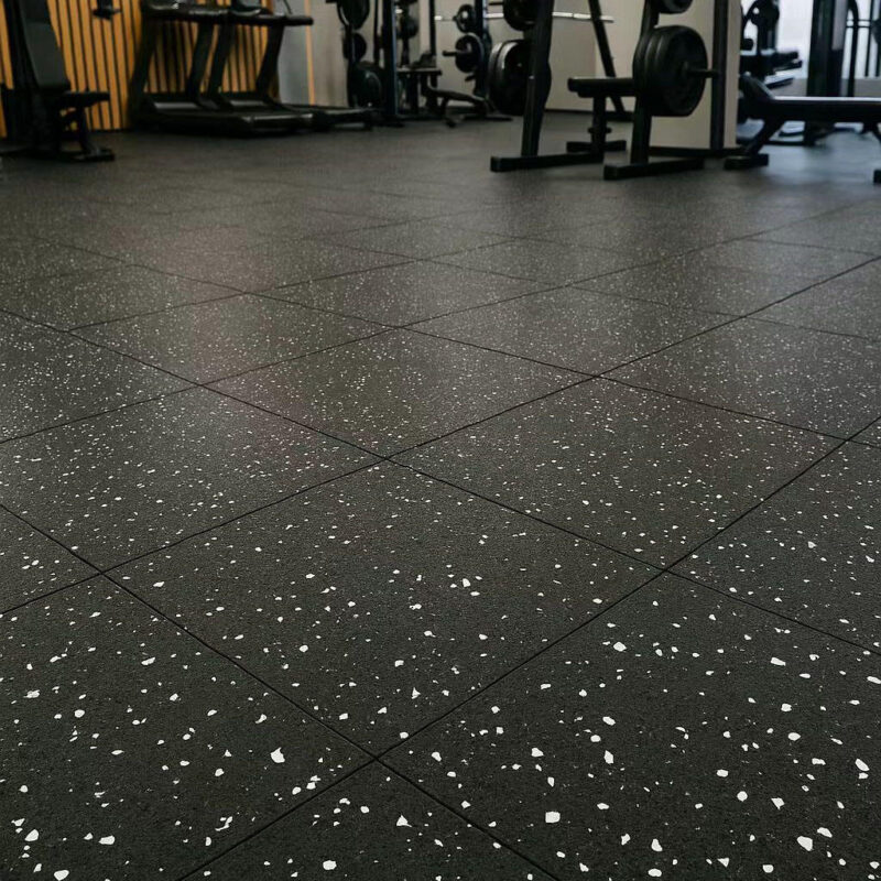 Gym Floor Spring with Good Shock Absorption and Reduce Fatigue Rubber Tiles