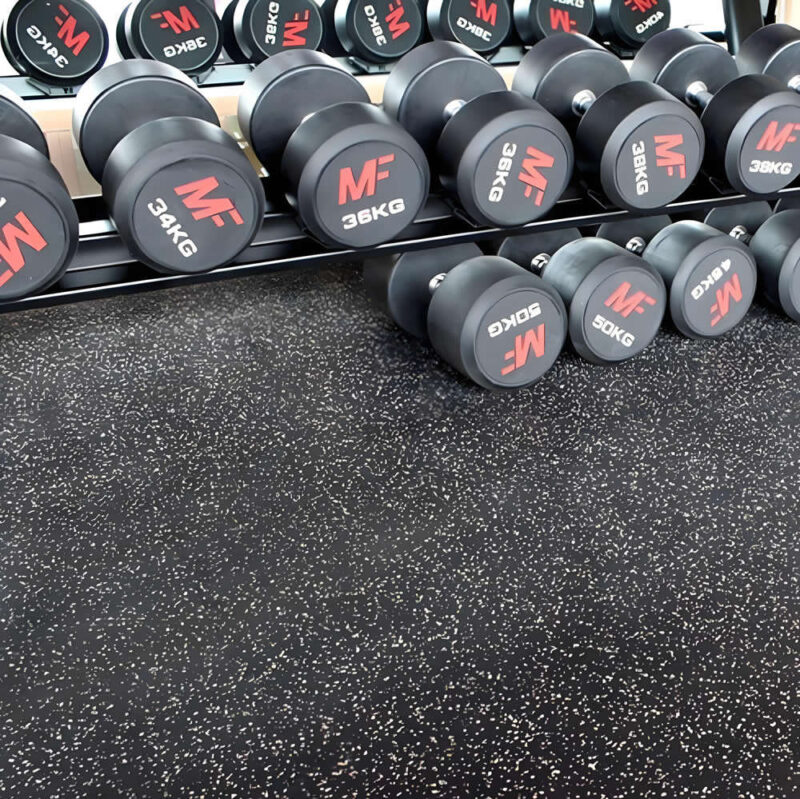 Gym EPDM Rubber Flooring Mats Tile Laminated Rubber Floor Durable EPDM Rubber Matting Gym Floor (17) 15mm Thickness Cheap Durable Rubber Gym Flooring