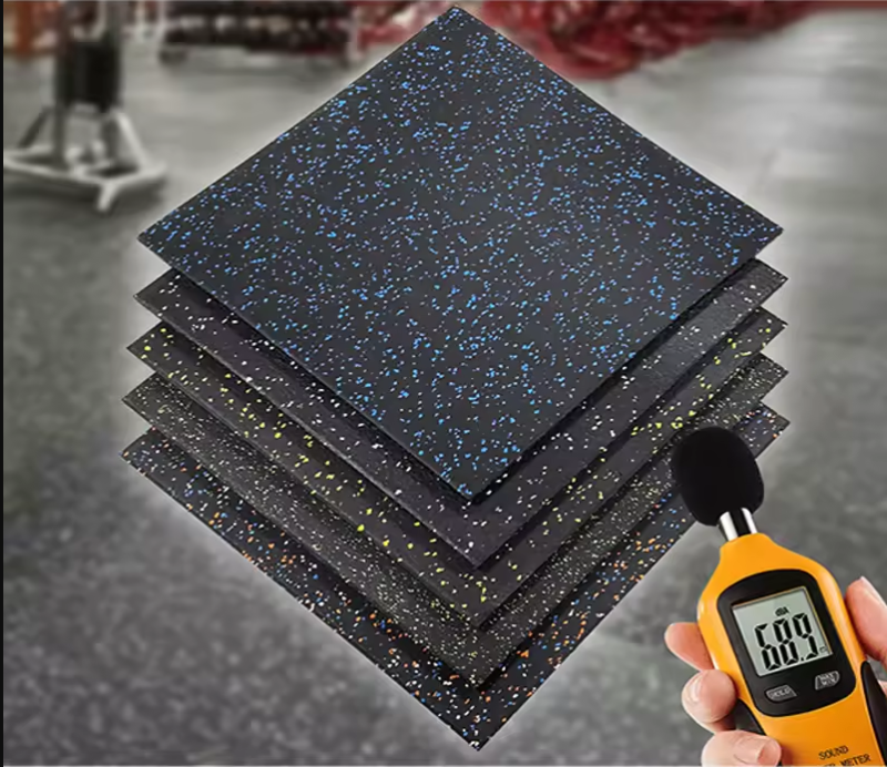 Gym EPDM Rubber Flooring Mats Tile Laminated Rubber Floor Durable EPDM Rubber Matting Gym Floor (4) 15mm Thickness Cheap Durable Rubber Gym Flooring