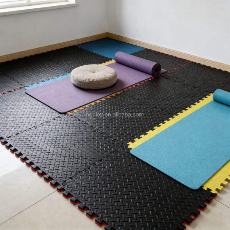 H0ca2ffe71c01479482b345823f625449G New Design EVA Foam Sport Mats 100X100cm Puzzle Taekwondo Mats