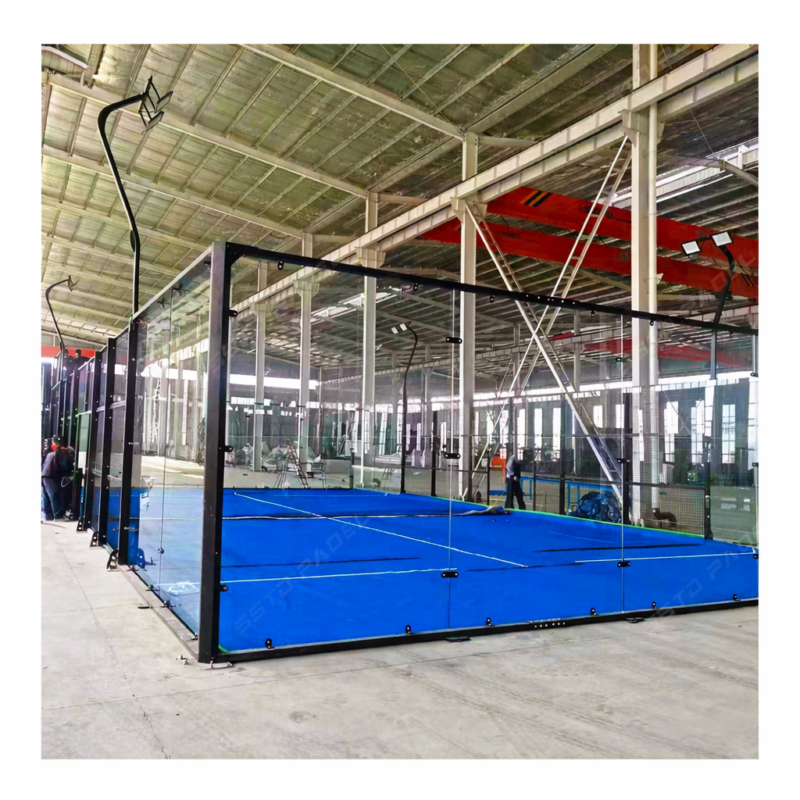 Single Indoor Padel Court Installation Single Indoor Padel Court Installation