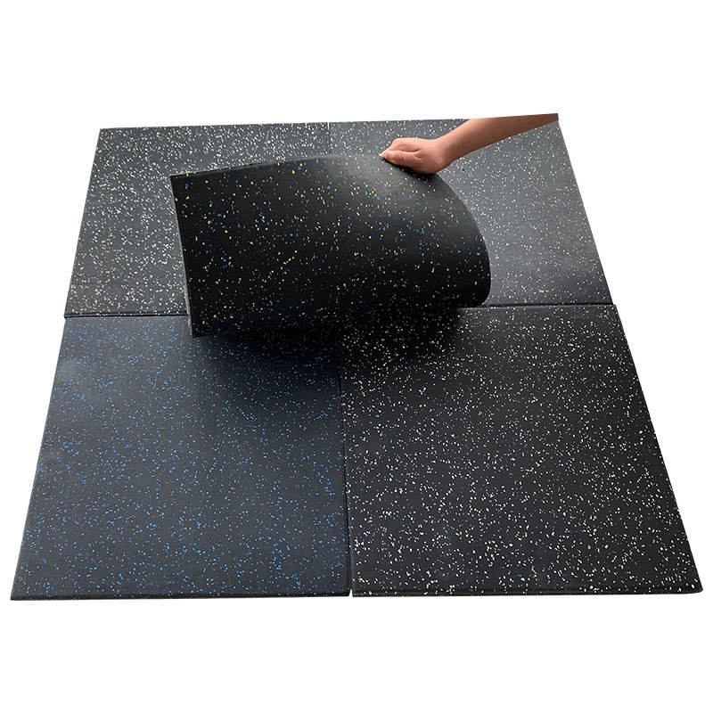 rubber floor mat tile gym flooring epdm abr (1) Eco-Friendly Sound-Proof Indoor Fitness Center Gym EPDM Rubber Interlock Floor Mat