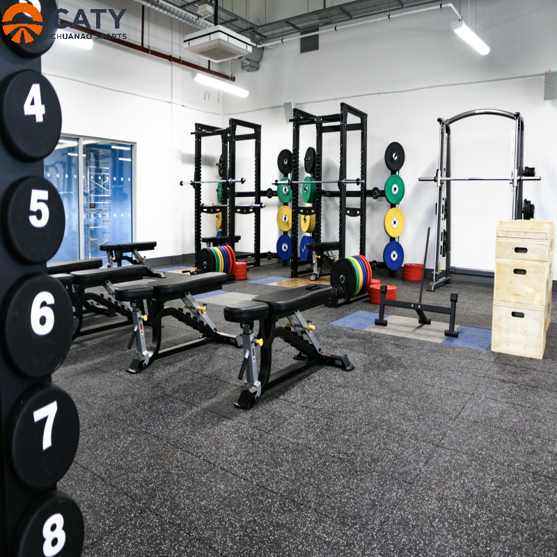 EPDM Rubber Gym Flooring Tiles Interlocking Non Slip Protective Floor Mats in Multiple Colors for Indoor Use (2) - 副本 Workout Exercise Interlocking Rubber Floor